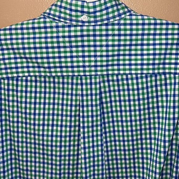 Tommy Hilfiger Men’s M Summer check blue green and white button down shirt - Picture 16 of 16